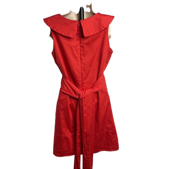 Tulle Womens Sleeveless Red a Line Dress Size Small  u - Picture 6 of 9